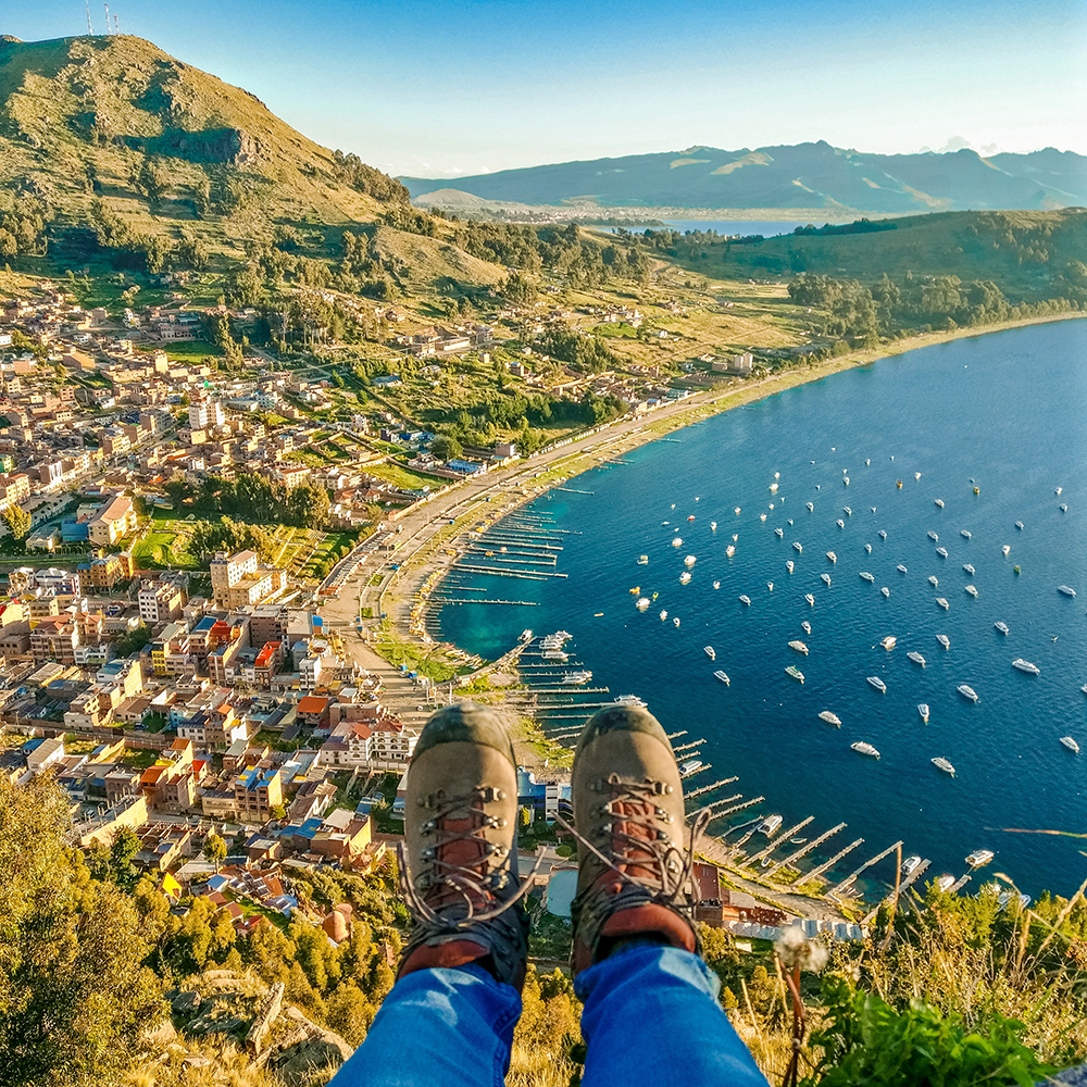 Fight with altitude by climbing Cerro Calvário - 6 reasons to add Copacabana and Lake Titicaca to your Bolivian itinerary | Aliz’s Wonderland