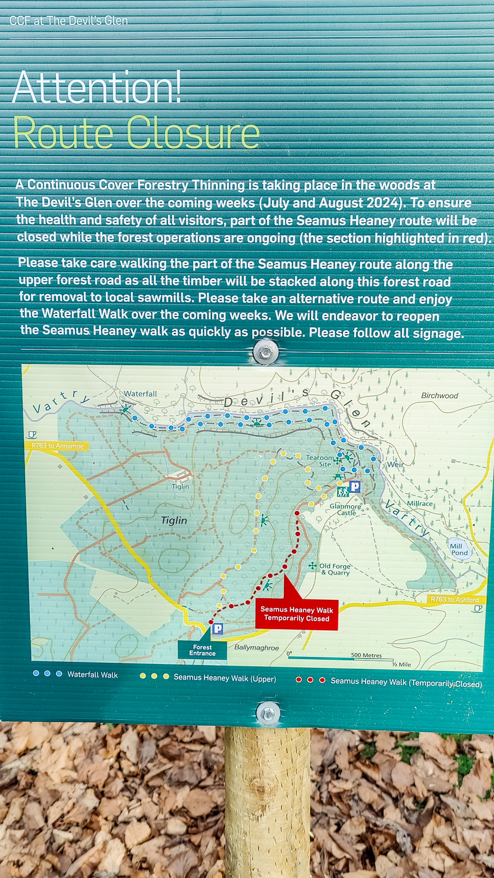Devils Glen hike closure - 4-day Wicklow travel itinerary - Best places to stay, eat & explore | Aliz’s Wonderland