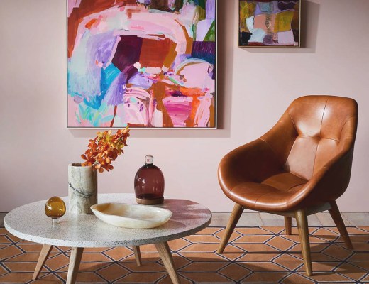 Pale pink living room by fenton & fenton - Warm up your home with pink wall colour | Aliz’s Wonderland